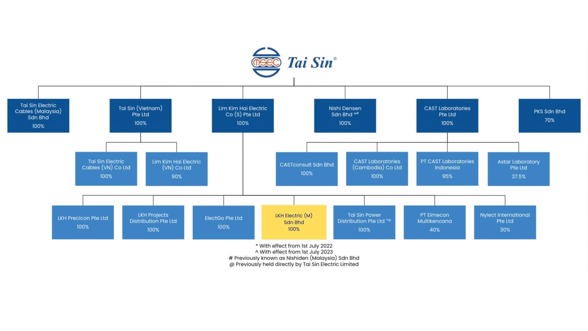 LKH Electric (M) Sdn Bhd Tai Sin Org Chart